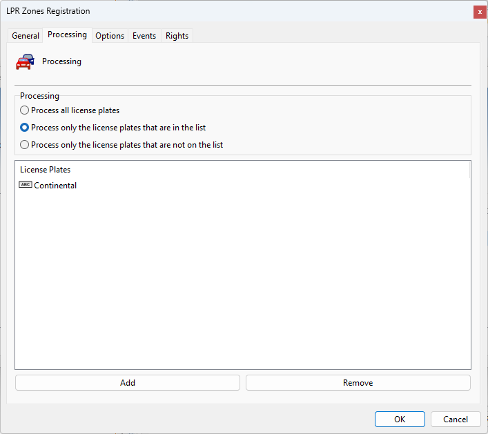 LPRZoneProcessingConfig
